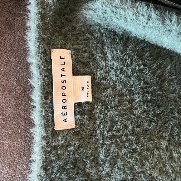 Aeropostale Sage Green Teddy Sweater - Picture 4 of 4